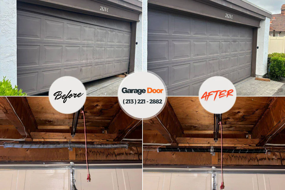 Before and after: garage door repair North Port, FL